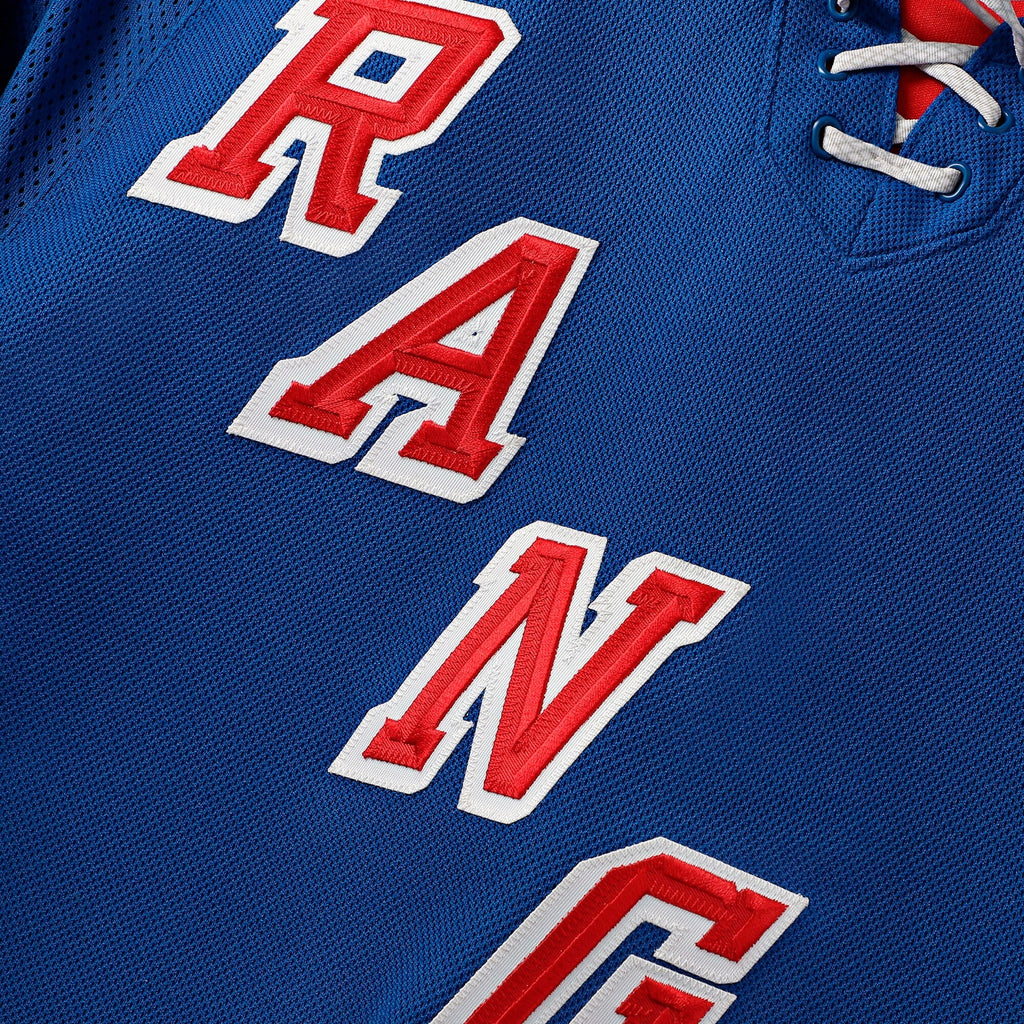 New York Rangers Igor Shesterkin Blue Home Premium Jersey product image 5, provided for visual reference and product detail