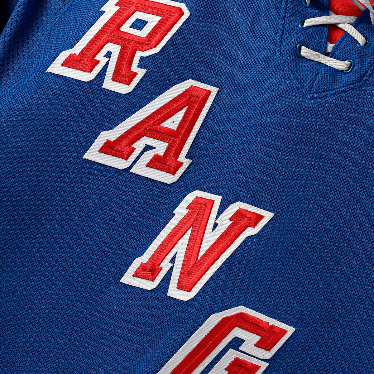 New York Rangers Igor Shesterkin Blue Home Premium Jersey product image 5, provided for visual reference and product detail