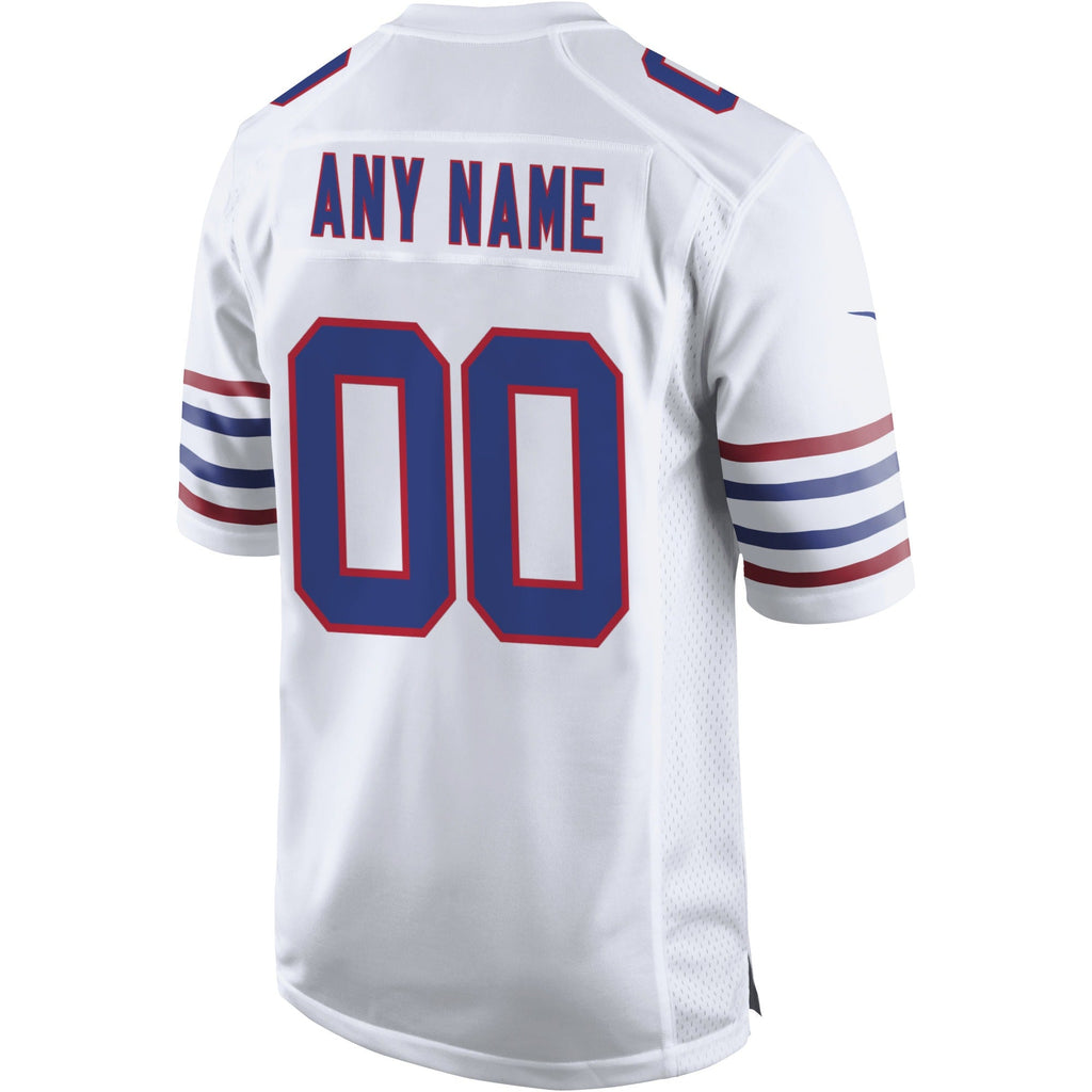 Buffalo Bills White Alternate Custom Game Jersey product image 4, provided for visual reference and product detail review