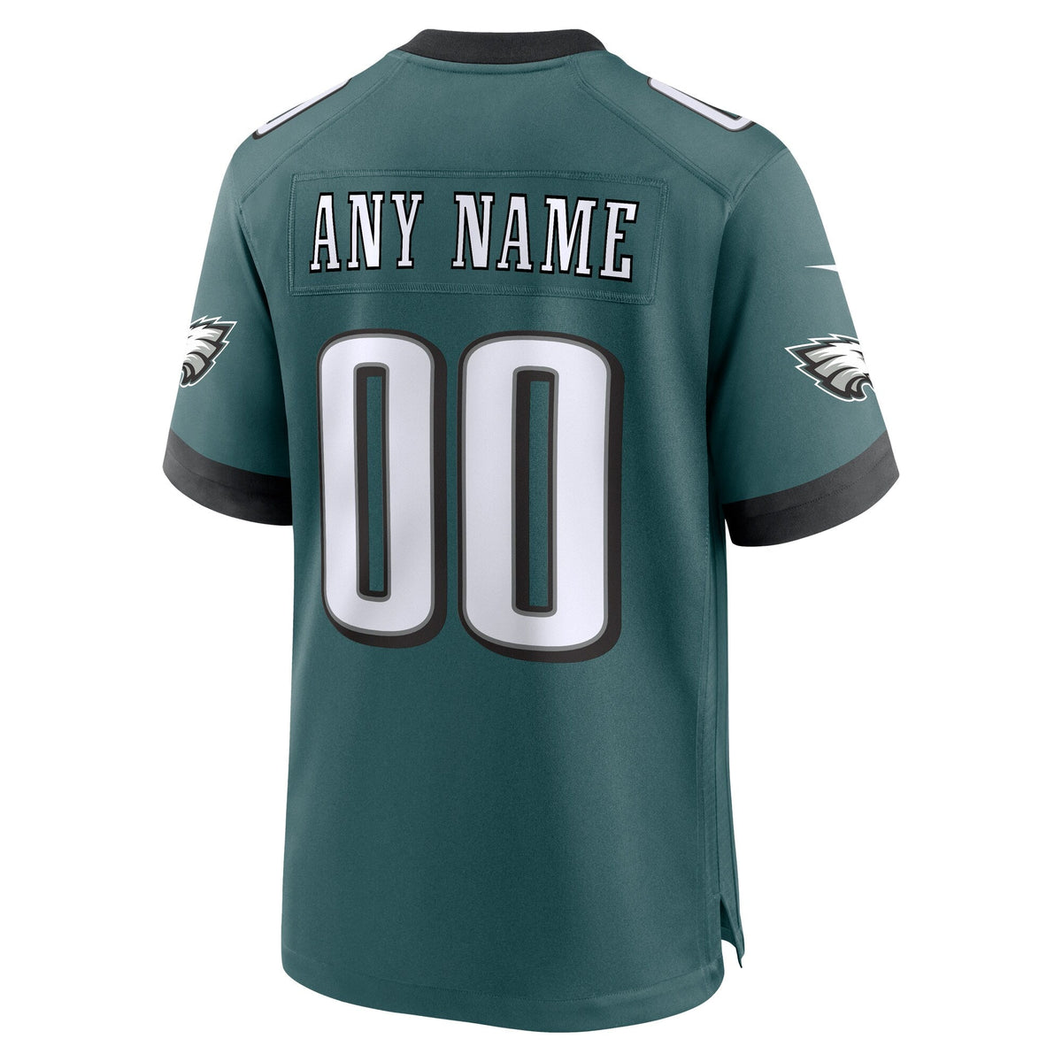 Philadelphia Eagles Midnight Green Custom Game Jersey product image 4, provided for visual reference and product detail