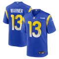 Los Angeles Rams Kurt Warner Royal Game Retired Player Jersey product image 1, provided for visual reference and product