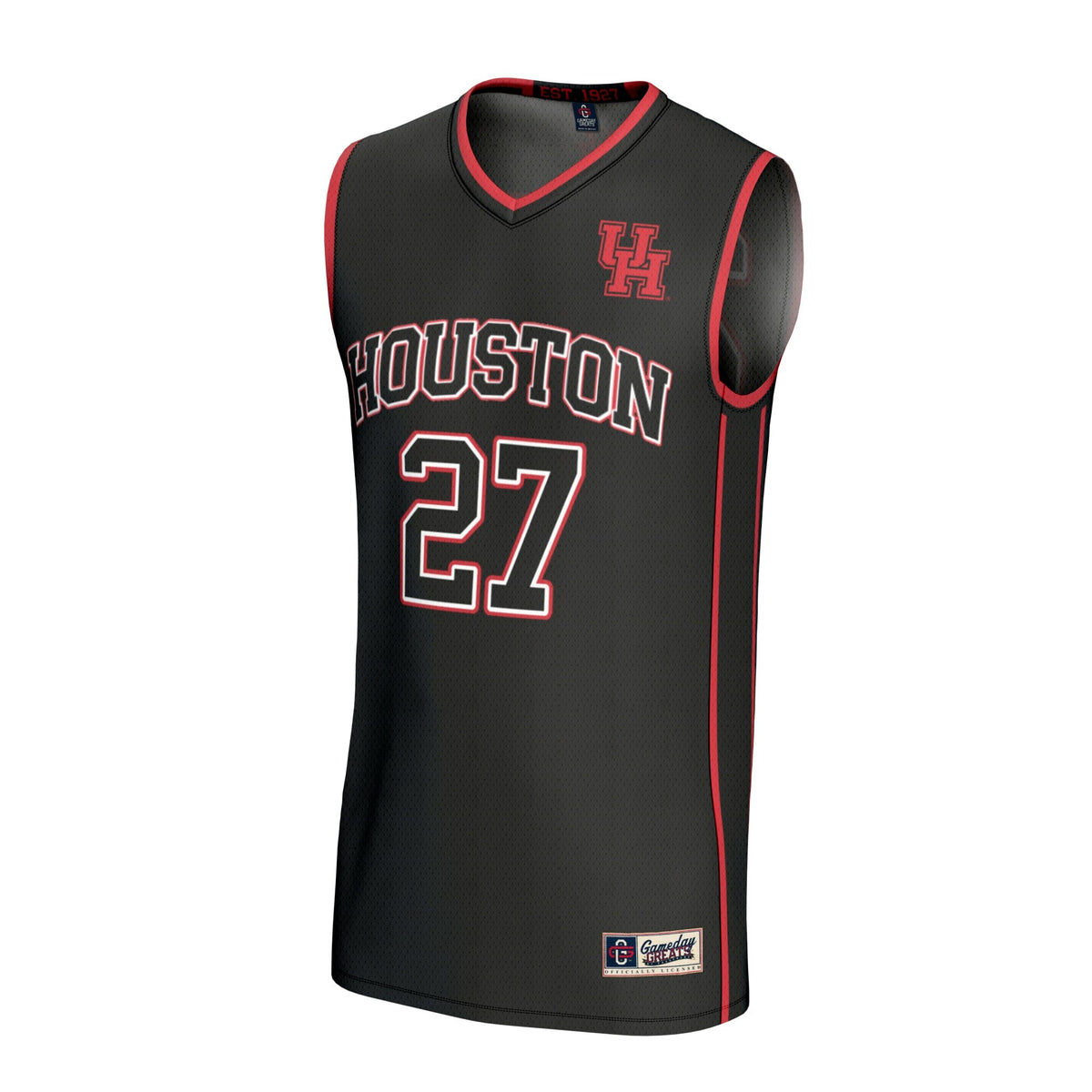Houston Cougars Lightweight Collegiate Basketball Fashion Jersey - Black product image 3, provided for visual reference and