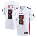 Atlanta Falcons Kyle Pitts White Game Player Jersey product image 1, provided for visual reference and product detail review