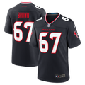 Houston Texans Evan Brown Navy Team Game Jersey product image 1, provided for visual reference and product detail review