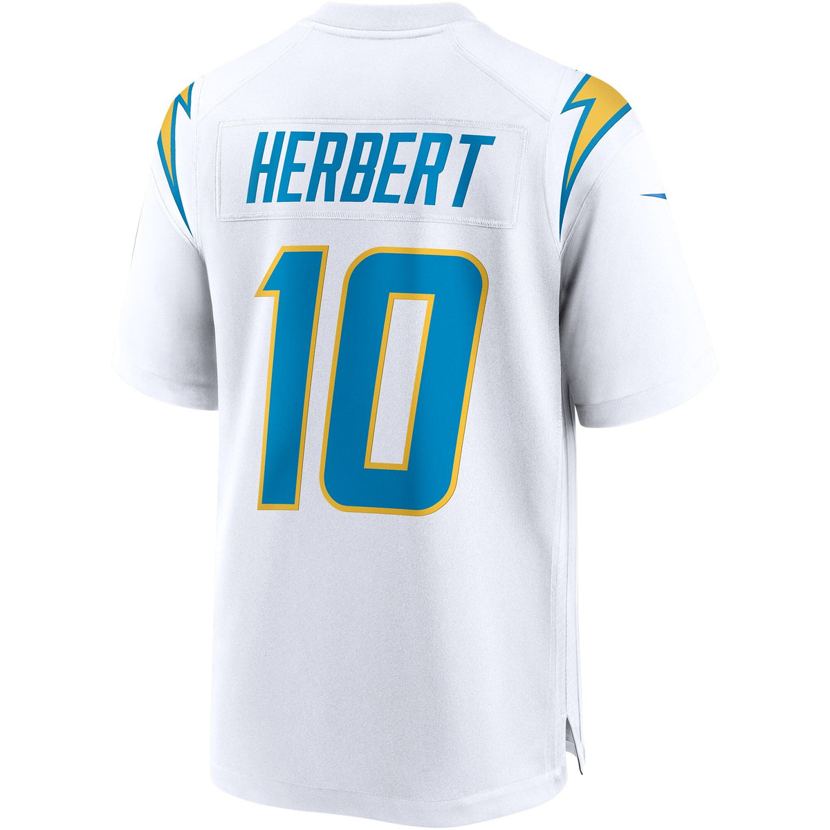 Los Angeles Chargers Justin Herbert White Game Jersey product image 4, provided for visual reference and product detail