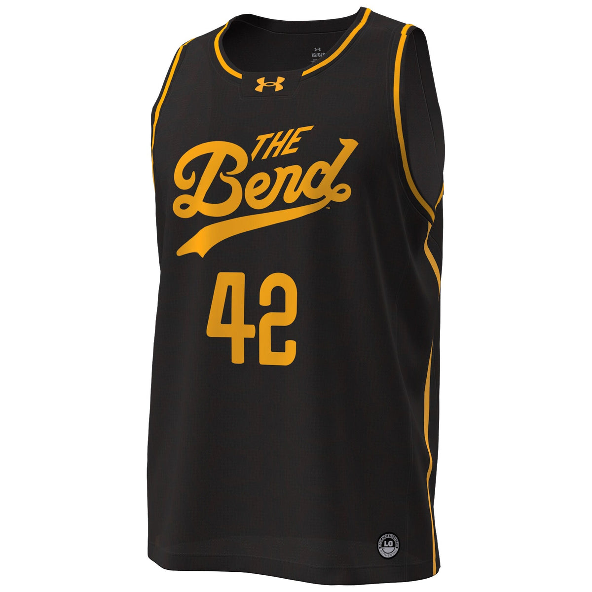 #42 Notre Dame Fighting Irish The Bend Replica Basketball Jersey - Black product image 3, provided for visual reference and