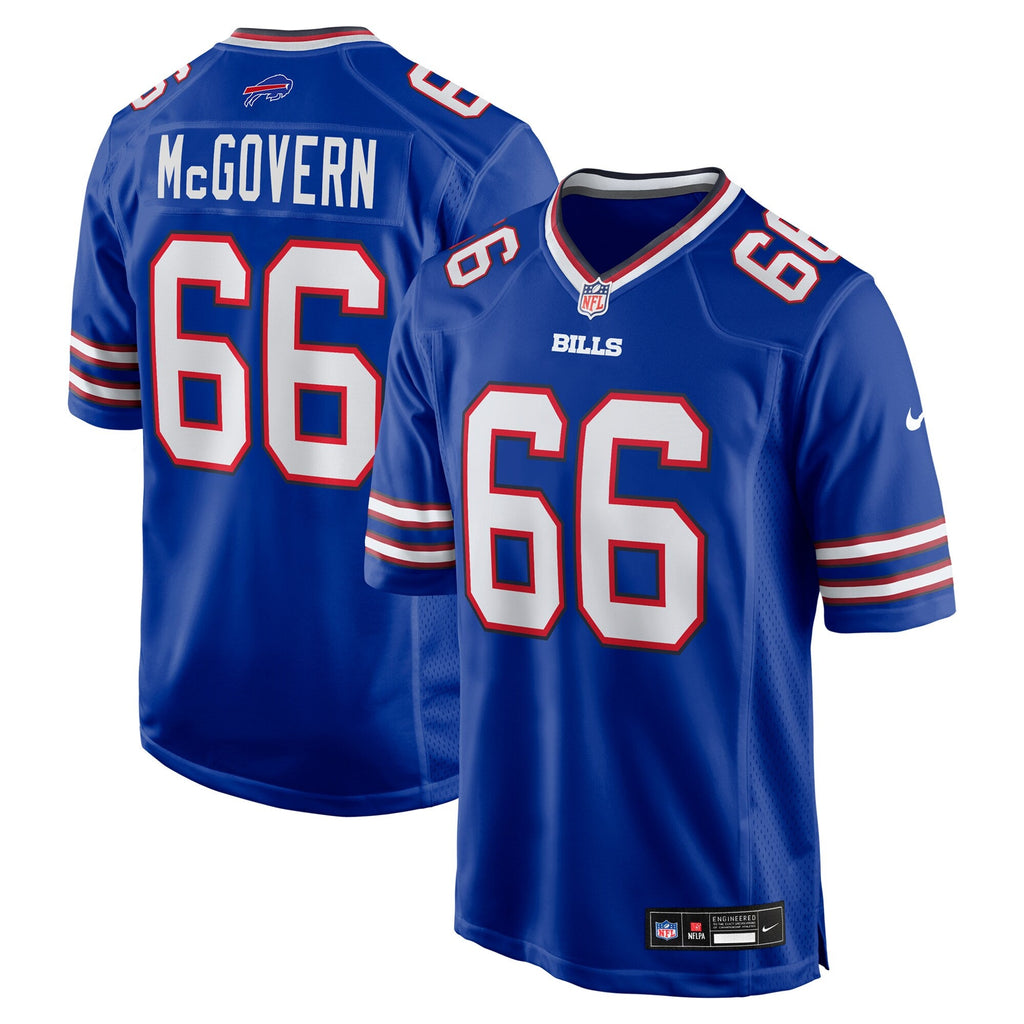 Buffalo Bills Connor McGovern Royal Game Player Jersey product image 2, provided for visual reference and product detail