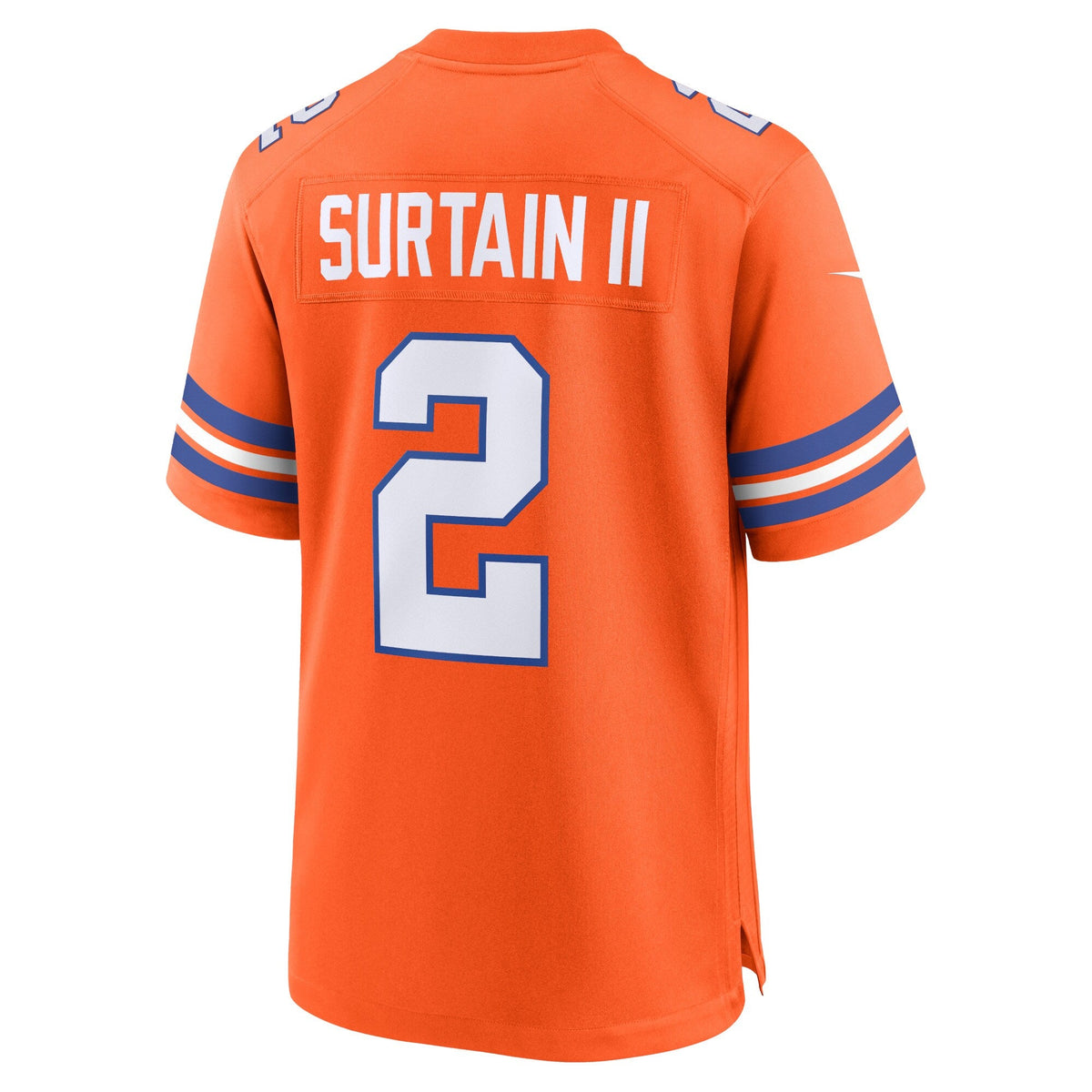 Denver Broncos Patrick Surtain II Orange Mile High Collection 1977 Throwback Player Game Jersey product image 4, provided