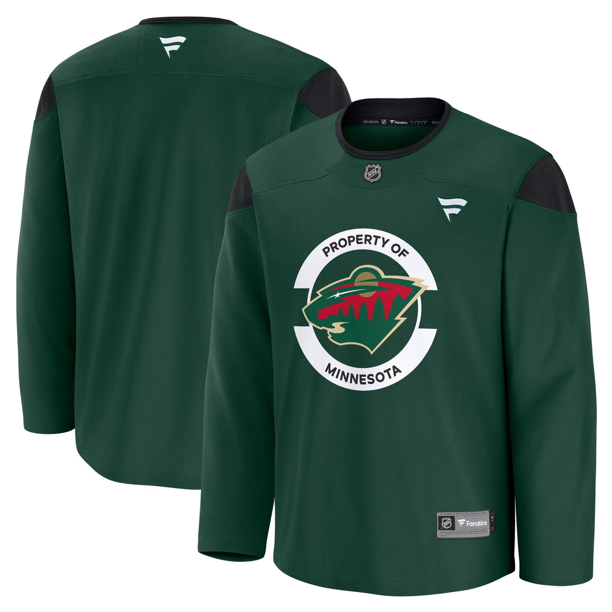 Minnesota Wild Green Practice Jersey product image 2, provided for visual reference and product detail review