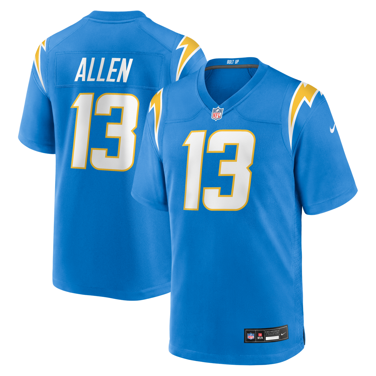 Los Angeles Chargers Keenan Allen Powder Blue Game Player Jersey product image 1, provided for visual reference and product