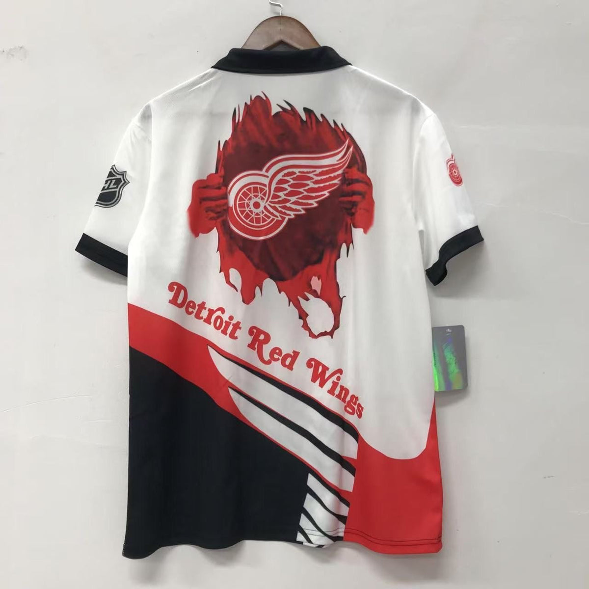 Detroit Red Wings official NHL shirt with collar product image 2