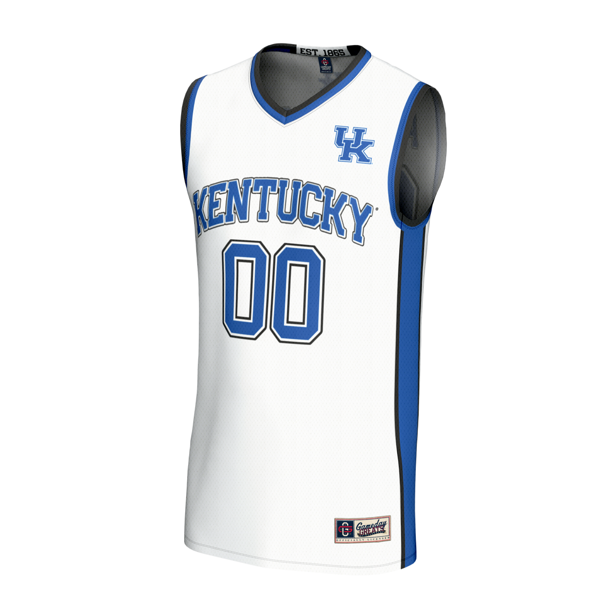 Kentucky Wildcats Lightweight Collegiate Basketball NIL Pick-A-Player Fashion Jersey - White product image 3, provided for