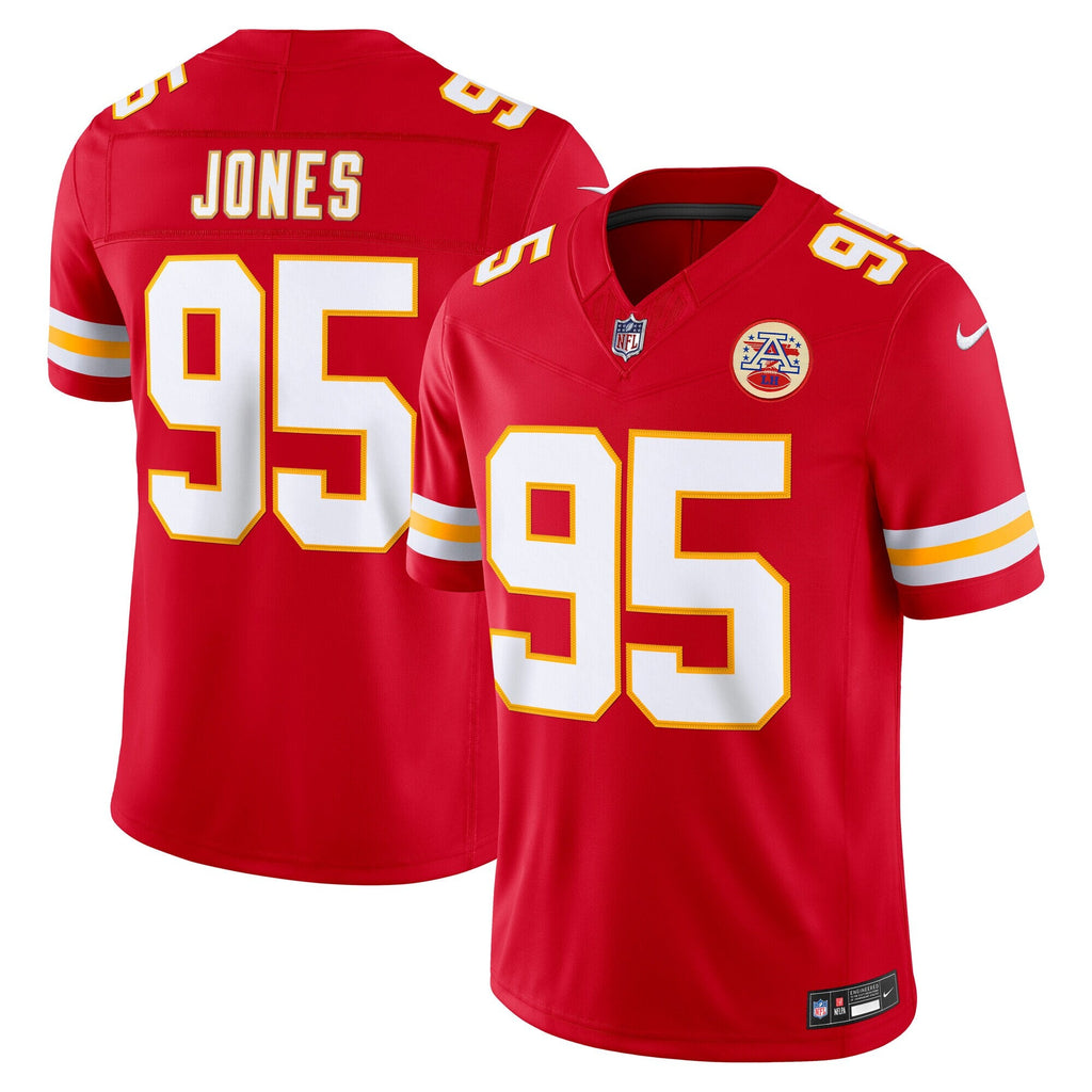 Kansas City Chiefs Chris Jones Red Team Vapor F.U.S.E. Stitched Limited Jersey product image 1, provided for visual