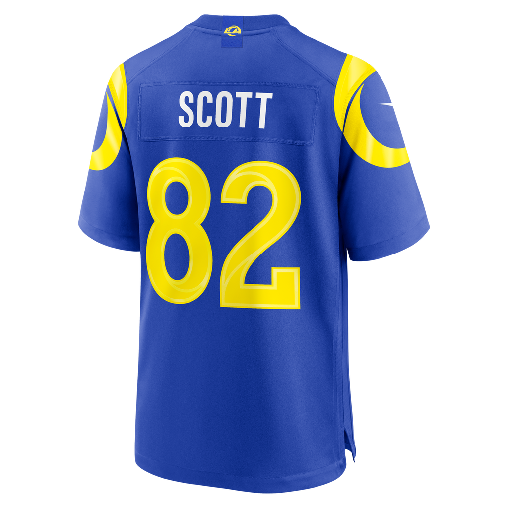 Los Angeles Rams Tyler Scott Royal Team Game Jersey product image 4, provided for visual reference and product detail review