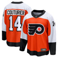 Philadelphia Flyers Sean Couturier Orange Home Breakaway Jersey product image 1, provided for visual reference and product