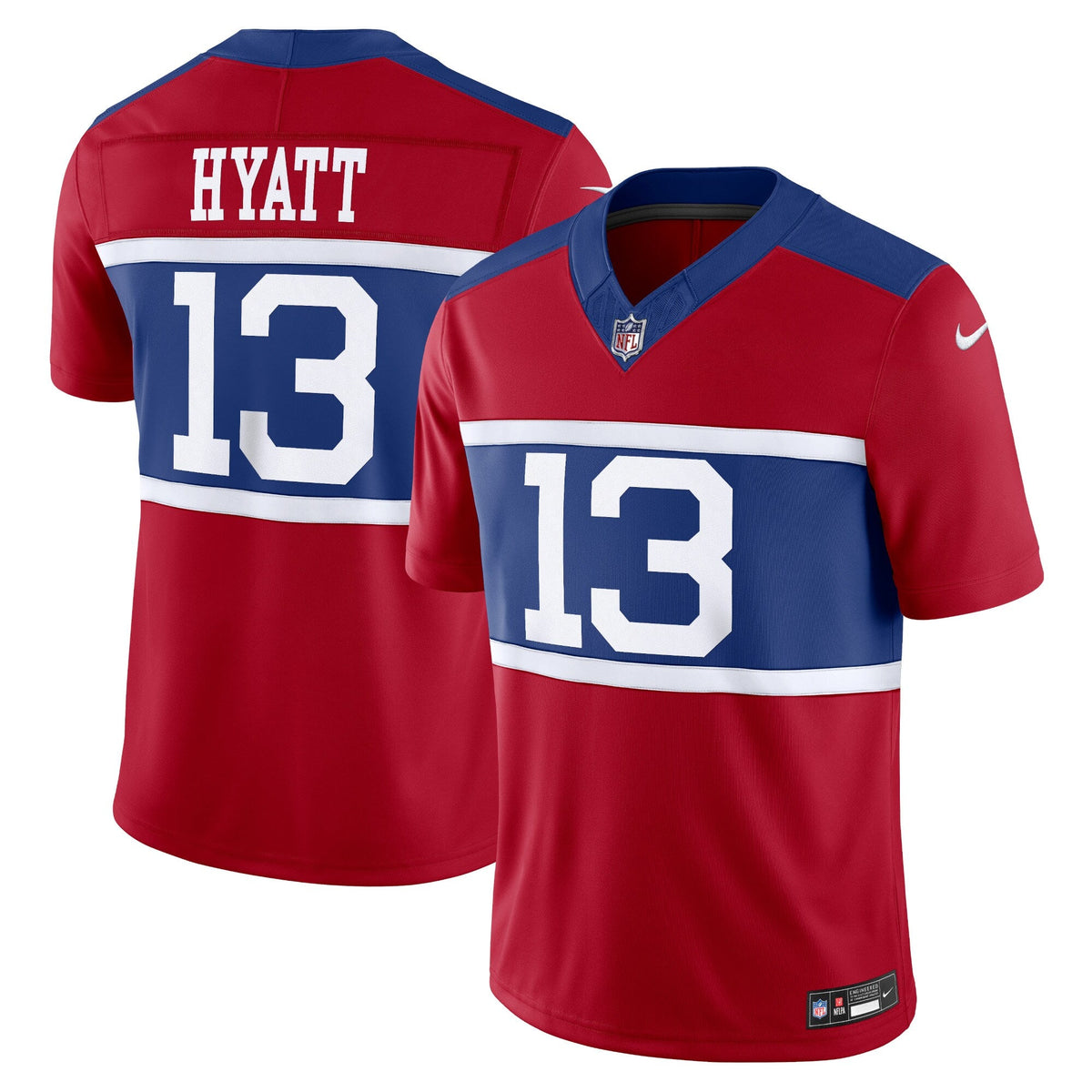 New York Giants Jalin Hyatt Century Red Alternate Vapor F.U.S.E. Limited Jersey product image 2, provided for visual