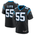 Carolina Panthers Devin Lloyd Black Team Game Jersey product image 1, provided for visual reference and product detail review