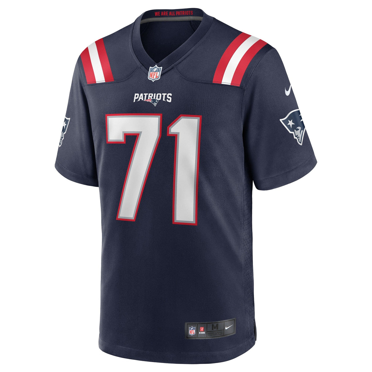 New England Patriots Mike Onwenu Navy Team Game Jersey product image 3, provided for visual reference and product detail