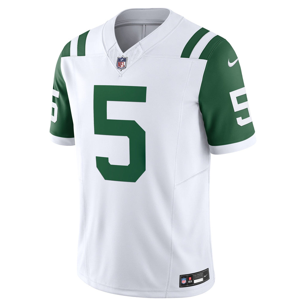 New York Jets Garrett Wilson White Classic Alternate Vapor F.U.S.E. Limited Jersey product image 3, provided for visual