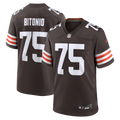 Cleveland Browns Joel Bitonio Brown Game Jersey product image 1, provided for visual reference and product detail review