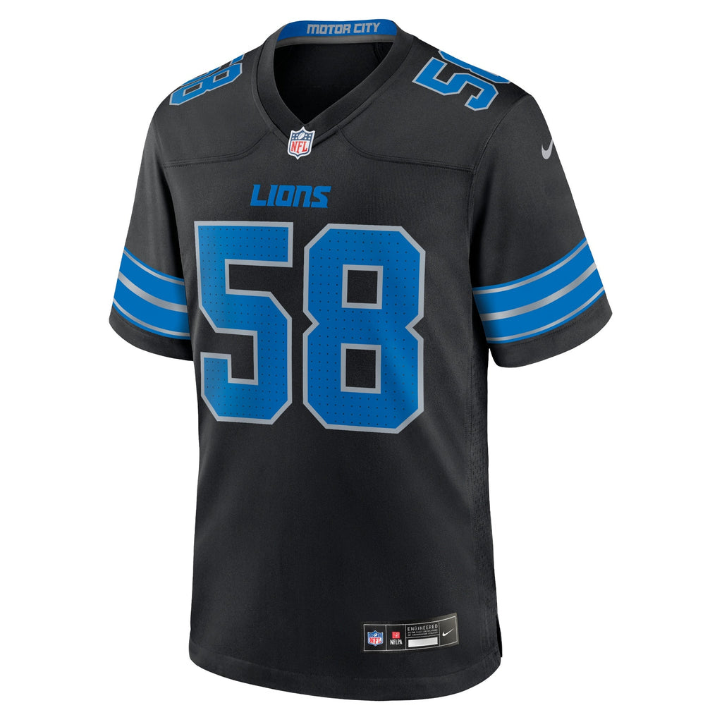 Detroit Lions Penei Sewell Black 2nd Alternate Game Jersey product image 3, provided for visual reference and product detail
