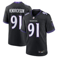 Baltimore Ravens Trey Hendrickson Black Alternate Game Jersey product image 1, provided for visual reference and product
