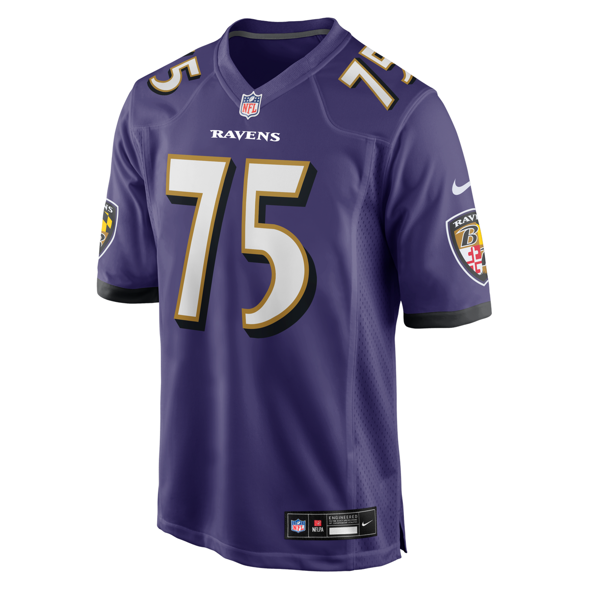 Baltimore Ravens Jonathan Ogden Purple Game Retired Player Jersey product image 2, provided for visual reference and product