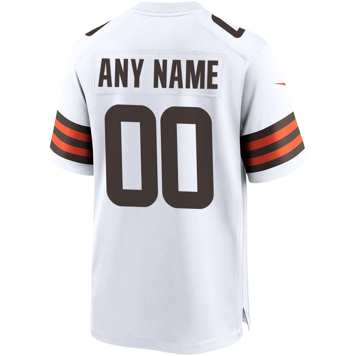 Cleveland Browns White Custom Game Jersey product image 4, provided for visual reference and product detail review